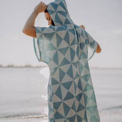 Poncho / surf poncho / bathing poncho "Symique" 100% cotton, Ecofriendly + Comfy