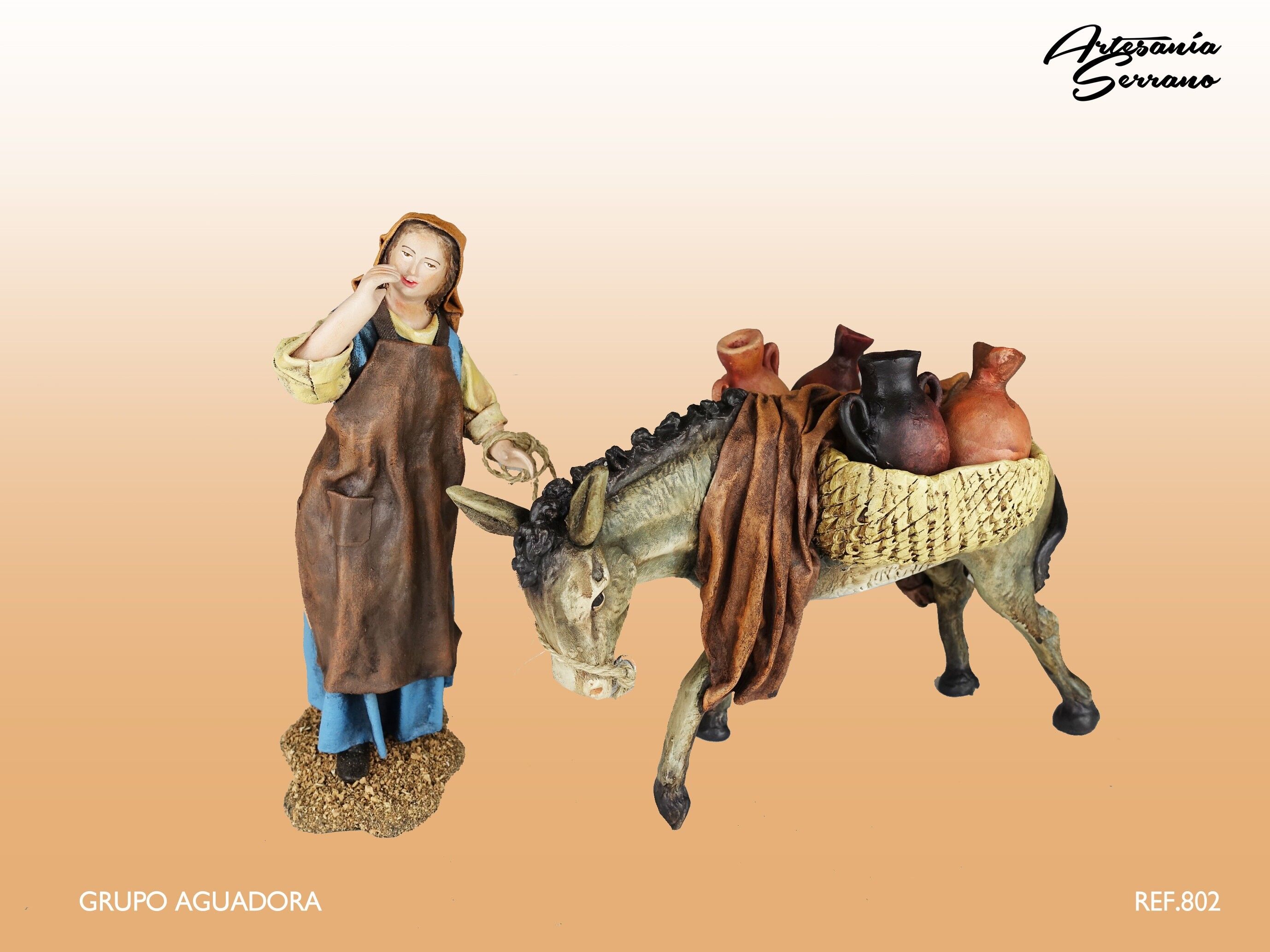 Acquaiolo con asinello, figura del presepe