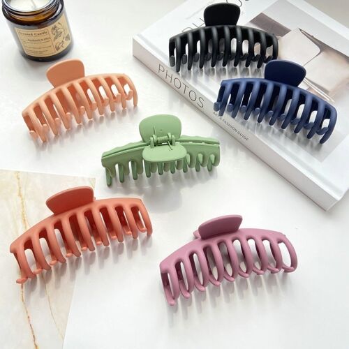 Solid Color Matte Hair Claw Clip