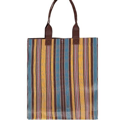 Eco Woven Market Shopper in Indian Yellow, Saxe, Rose Beige