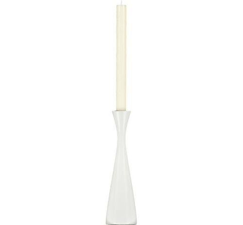 Tall Pearl White Candleholder