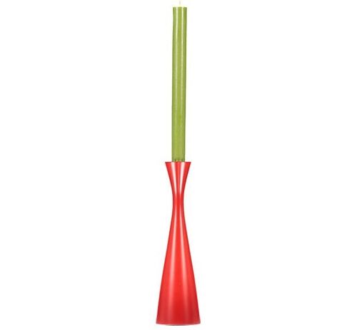 Tall Oriental Red Candleholder