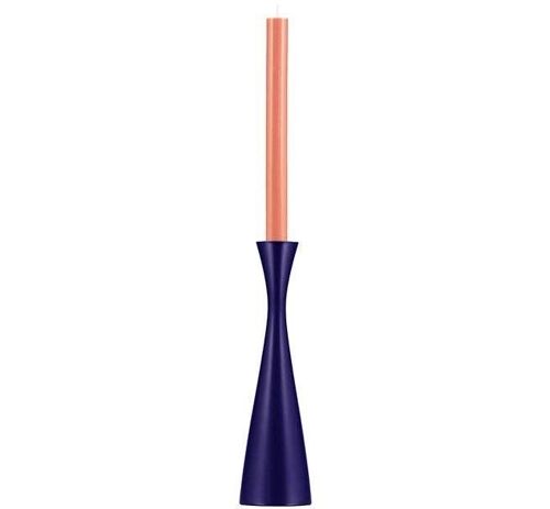 Tall Derby Blue Candle Holder
