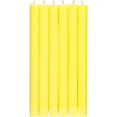 Primrose Yellow Eco Dinner Candles, 6 per pack