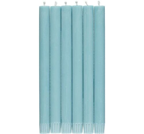 Powder Blue Eco Dinner Candles, 6 per pack