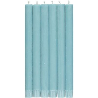 Powder Blue Eco Dinner Candles, 6 pro Packung