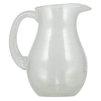 Pearl White Handmade Glass Jug