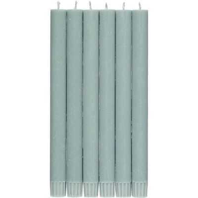 Opaline Green Eco Dinner Candles, 6 per pack