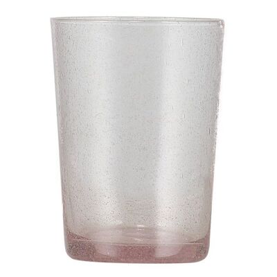 Bicchiere in vetro fatto a mano rosa antico