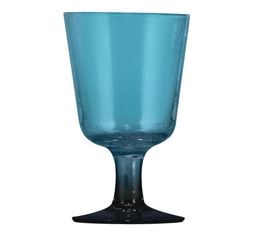 Mineral Blue Handmade Wine Glass