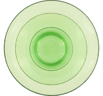 Grande assiette plate faite à la main vert malachite 5