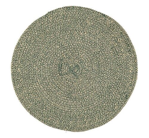 Jute Placemats 38cm in Olive/Natural, x 4 Mats per inner