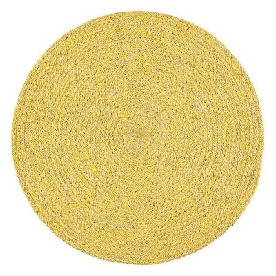 Tovagliette in iuta da 38 cm in giallo indiano/naturale, x 4 tovagliette per interno