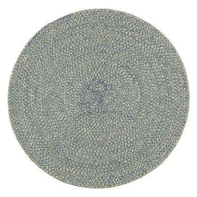 Sets de table en jute 38 cm en gris mouette/naturel, x 4 tapis par intérieur