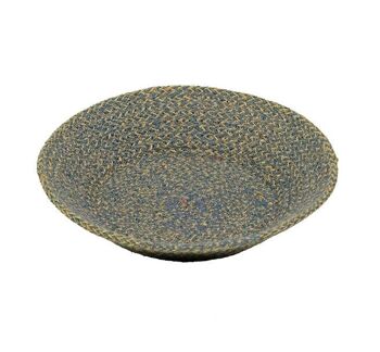 Grand panier de service en jute gris mouette/naturel, 28 cm D 1