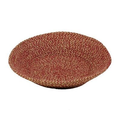 Grand panier de service en jute Guardsman Red/Naturel, 28 cm D