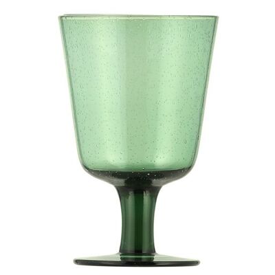 Copa de vino hecha a mano verde jade