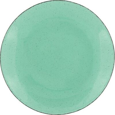 Grande assiette plate faite à la main vert jade