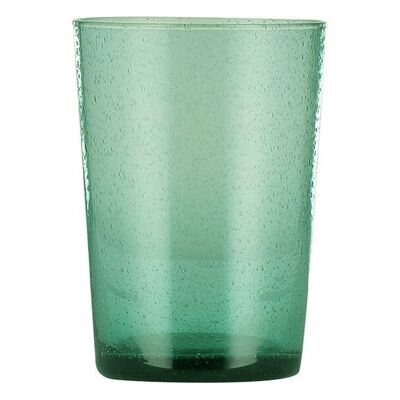 Vaso de vidrio hecho a mano verde jade