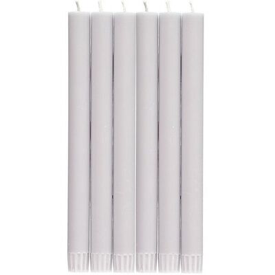 Gull Grey Eco Dinner Candles, 6 pro Packung