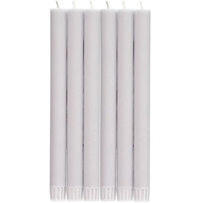 Gull Grey Eco Dinner Candles, 6 per pack