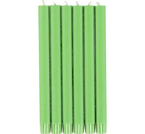 Grass Green Eco Dinner Candles, 6 per pack