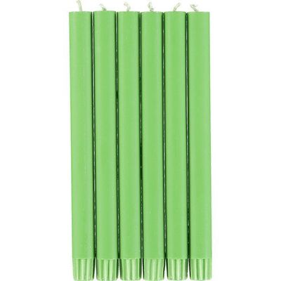 Grass Green Eco Dinner Candles, 6 per pack