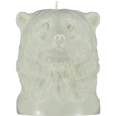 Grande Bougie Tête d'Ours Gris Saule 18 cm