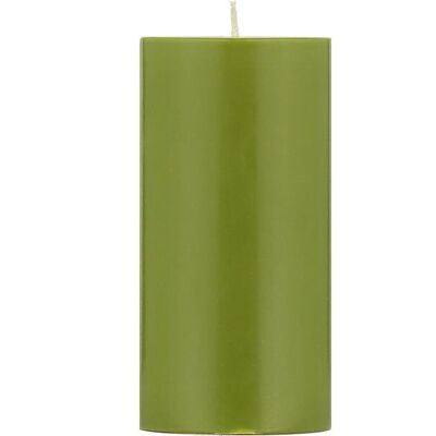 15 cm Tall SOLID Olive Green Pillar Candle