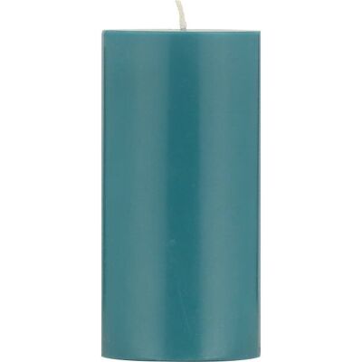 15 cm Tall SOLID Petrol Blue Pillar Candle