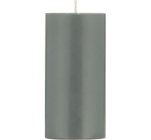15 cm Tall SOLID Gunmetal Grey Pillar Candle