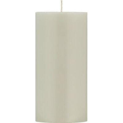 15 cm Tall SOLID Gull Grey Pillar Candle