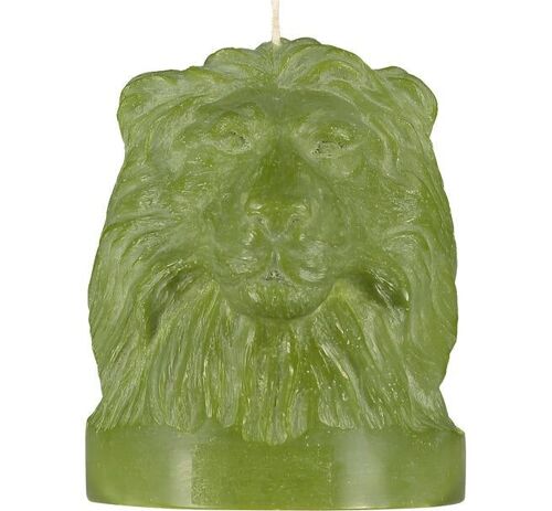 13.5 cm Small Olive Lion Head Candle