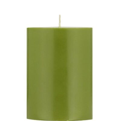 10 cm Small SOLID Olive Green Pillar Candle
