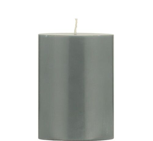 10 cm Small SOLID Gunmetal Grey Pillar Candle