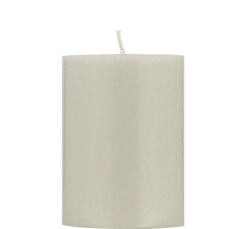 10 cm Small SOLID Gull Grey Pillar Candle