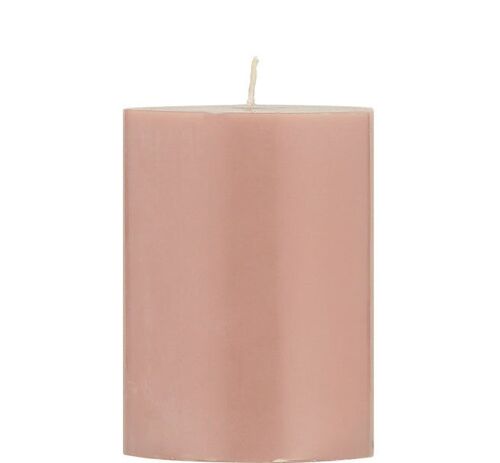 10 cm Small SOLID Old Rose Pillar Candle