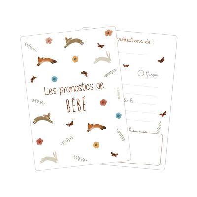 Lot Cartes Pronostics Bébé “Animaux Forêt”