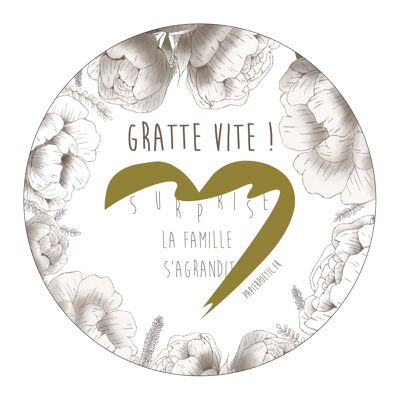 Carte Annonce À Gratter “La Famille S’agrandit”