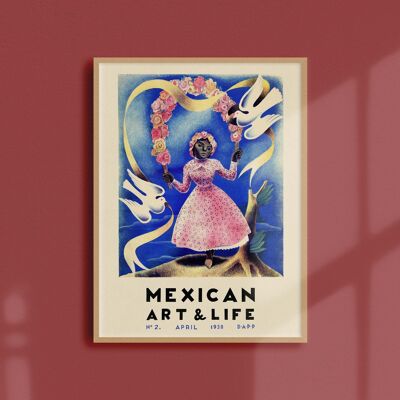Póster 30x40 - Arte y vida mexicana N ° 2