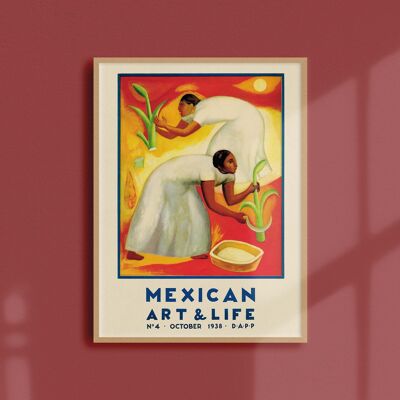 Póster 30x40 - Arte y vida mexicana N ° 4