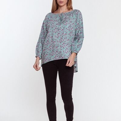 TOP AMPLE IMPRIMÉ - LS22 CELADON 234B