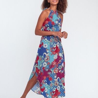 ROBE DOS NAGEUR IMPRIMÉE - LS42 BLEU 232B