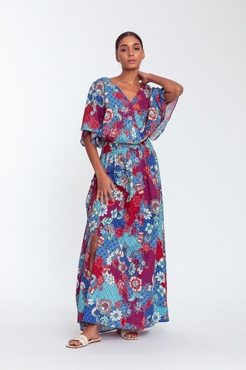 Robe manches kimono hot sale