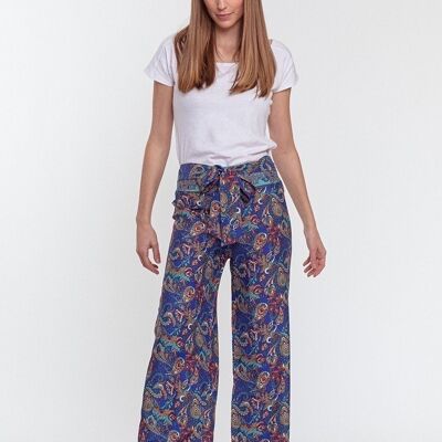 PANTALON DROIT LARGE - ML4 BLEU P01