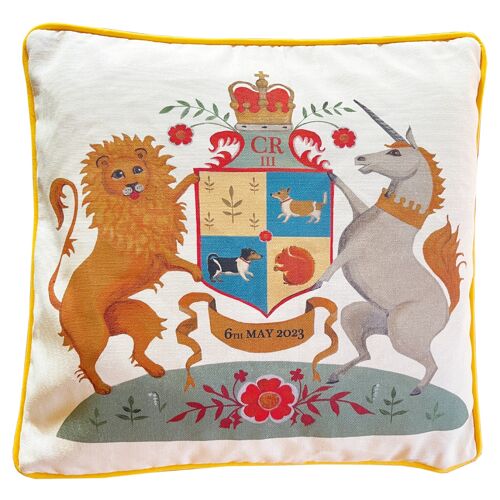 Coronation Crest cushion cover and inner