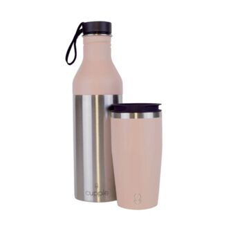 Blush Pink Cupple - Tasse à café et bouteille d'eau réutilisables 2 en 1 3