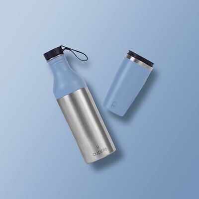 Arctic Blue Cupple - 2 in 1 Reusable Coffee Cup and Water Bottle