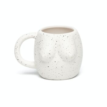 TASSE RONDE BLANCHE SEINS - HF PEINTE À LA MAIN