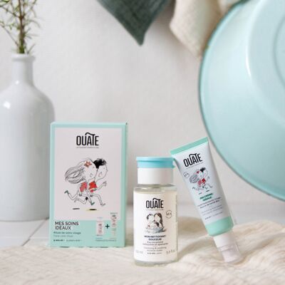 Coffret Mes Soins idéaux mixte - Eau micellaire nettoyante + crème visage hydratante enfant